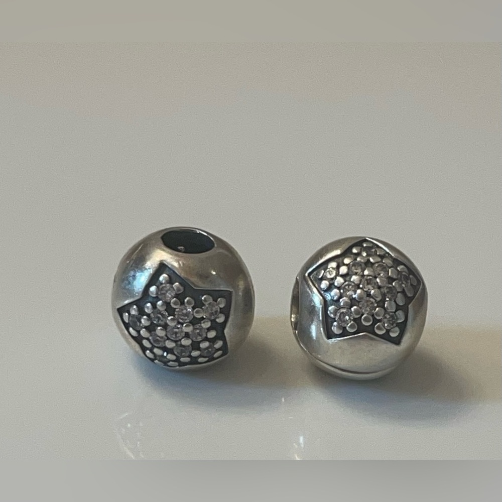 Authentic Pandora You're A Star Clip CZ Sterling Silver Bead Charm